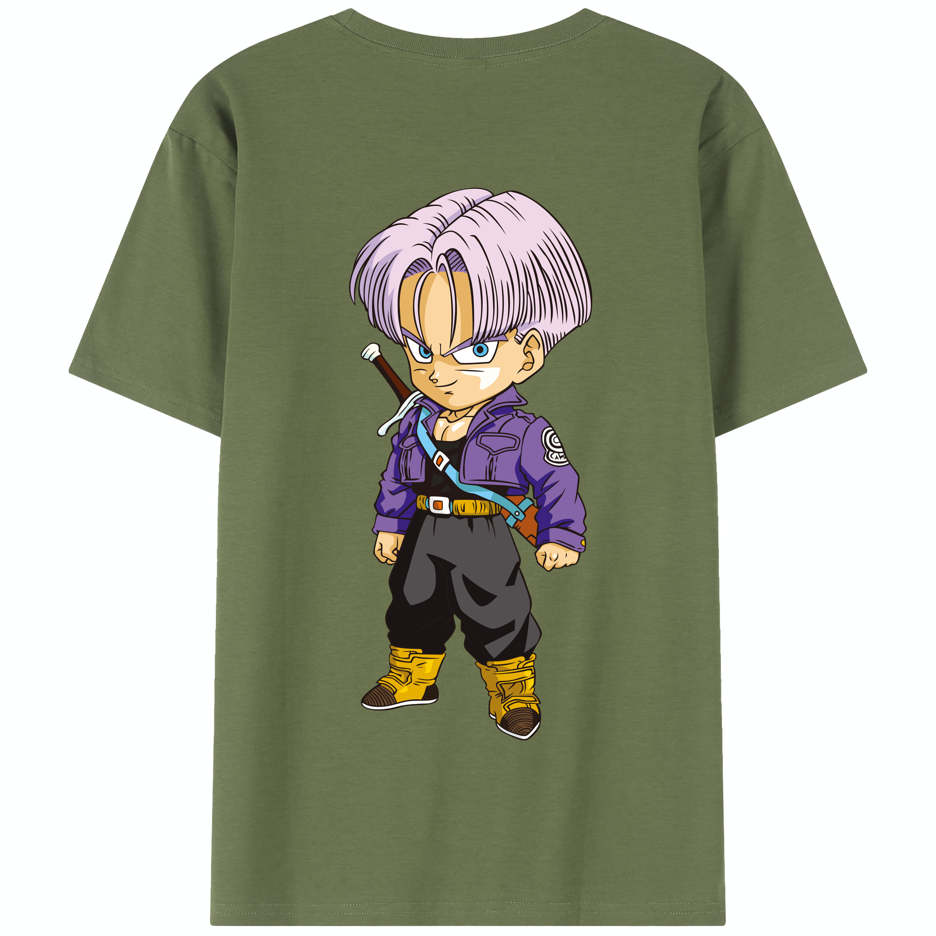 （画像用） ドラゴンボール トランクス（Torankusu）DRAGON BALL Trunks 綿100％半袖Tシャツ（背面プリント）
